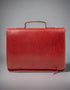 Luxury Irish Leather Satchel Bag - Red
