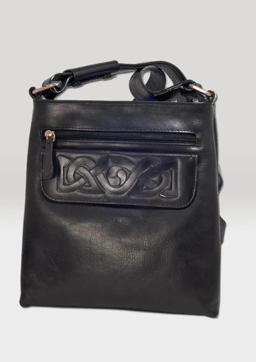 Lee River Black Leather Mary Bag