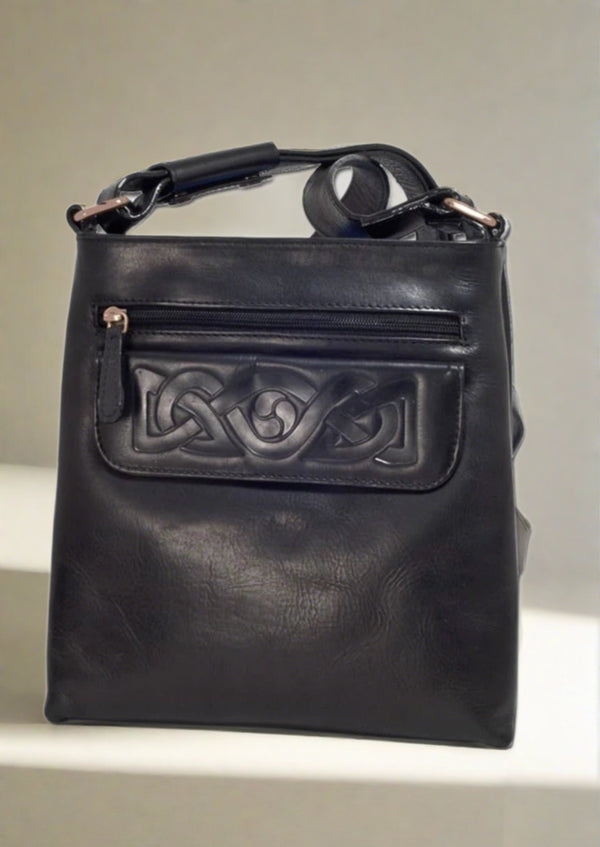 Lee River Black Leather Mary Bag