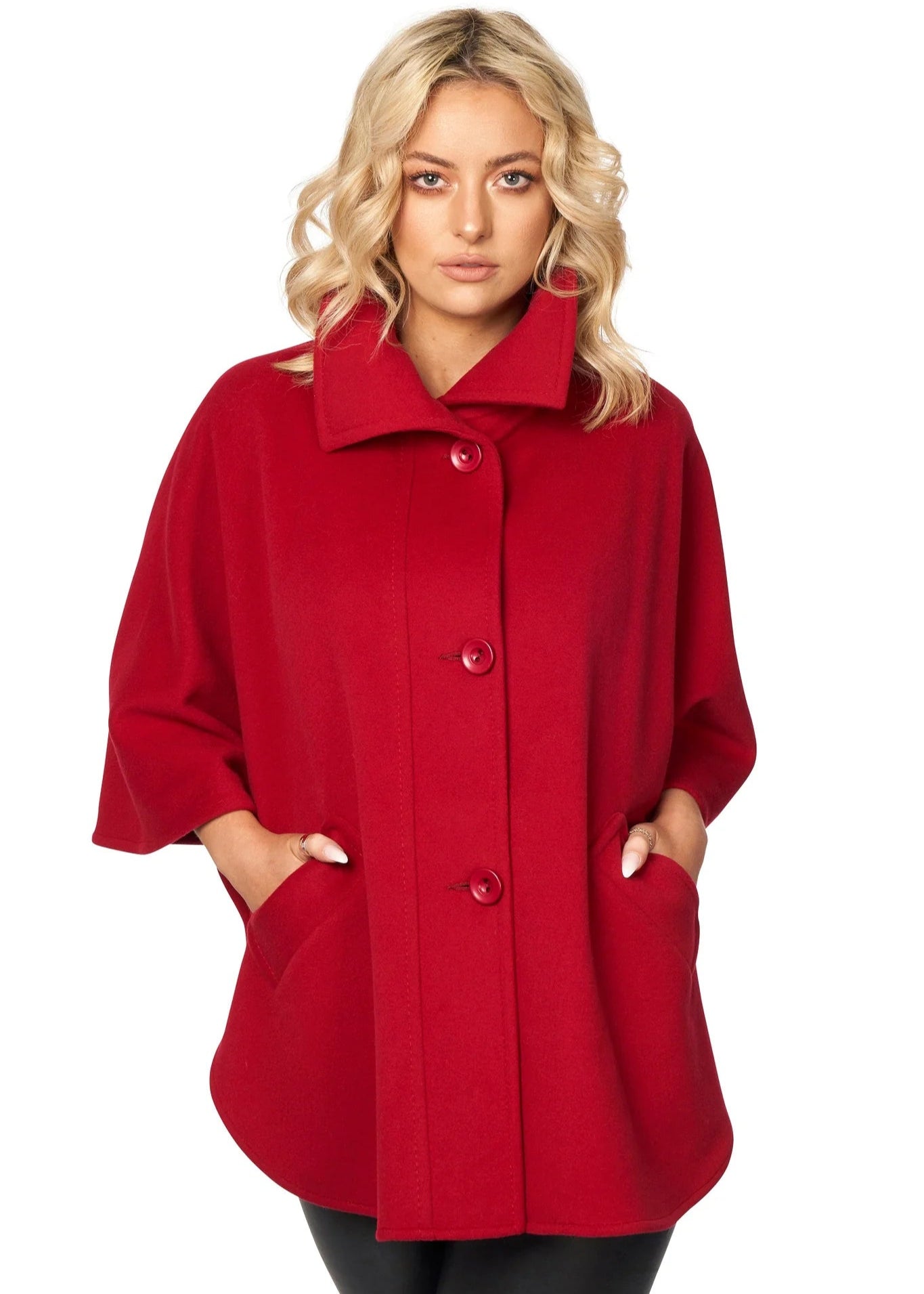 Jimmy Hourihan Red Hip Length Coat
