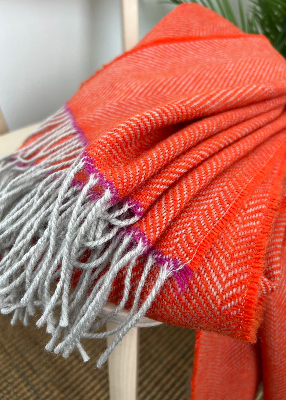 McNutt of Donegal Maude Herringbone Blanket Throw | Pure Irish Wool