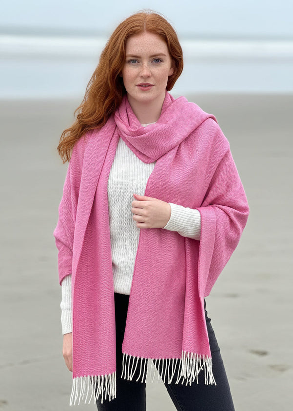 McNutt Cashmere Merino Wrap | Rose