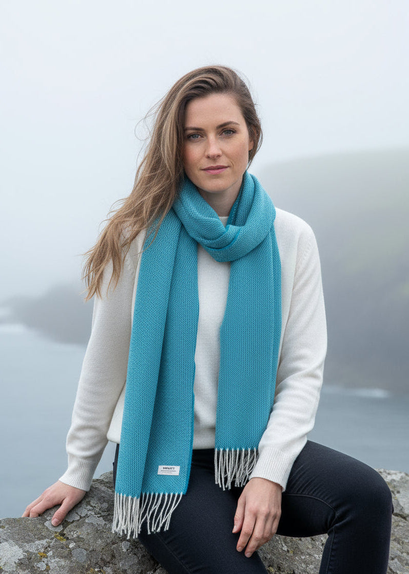 McNutt Donegal Peacock Tweed Scarf