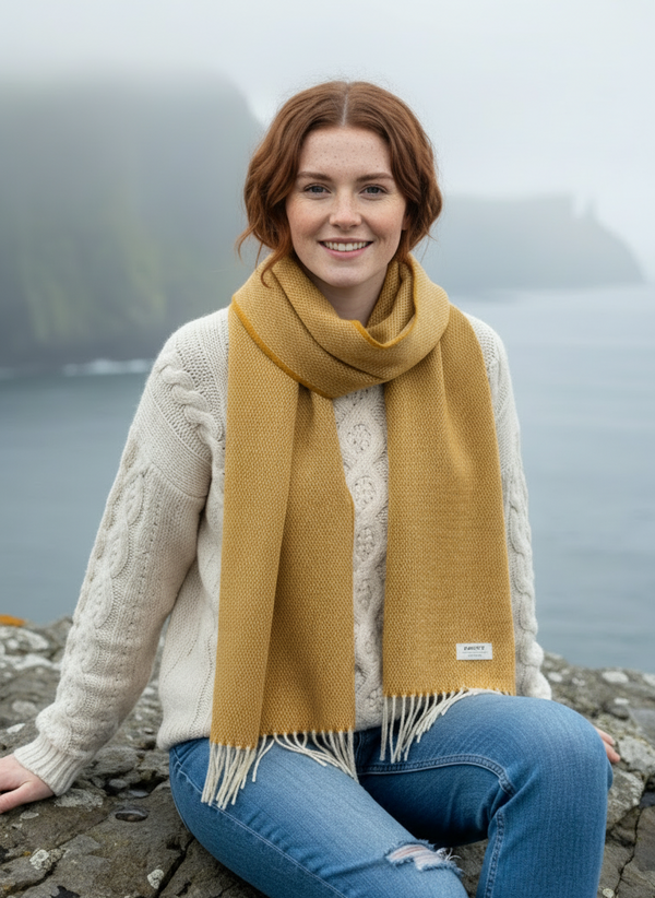 McNutt Donegal Tweed Scarf | Sunshine