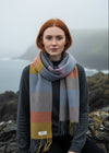 McNutt Lambswool Scarf | Grey Citrus Stripe