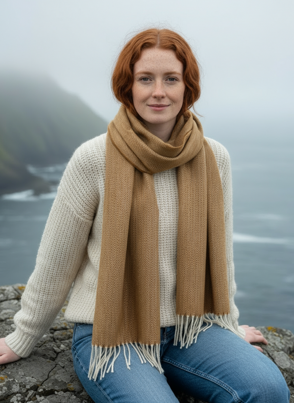 McNutt Lambswool Scarf | Mead Herringbone