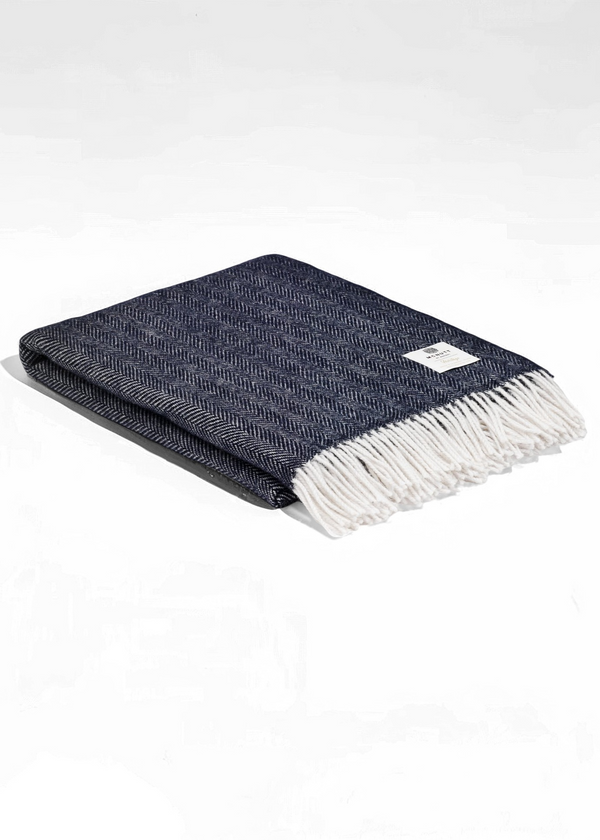 McNutt Midnight Herringbone Blanket