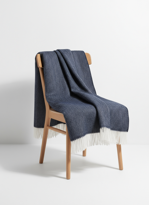 McNutt Midnight Herringbone Blanket