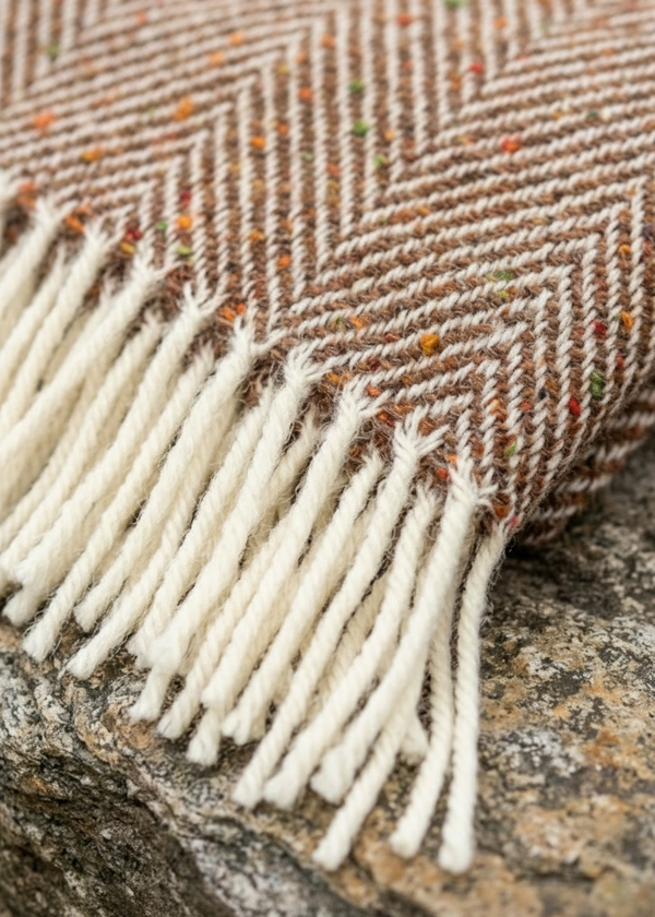 McNutt of Donegal Pure Wool Throw | Kerry Mountain