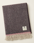 McNutt of Donegal Pure Wool Throw | Wine Herringbone - Clearance