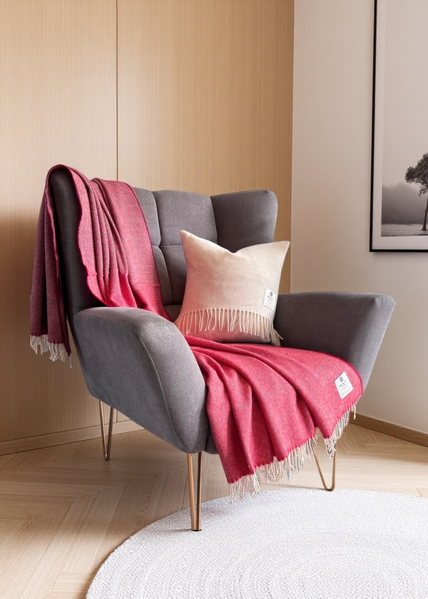 Mcnutt Alpaca Throw | Rusty Red Ómbre