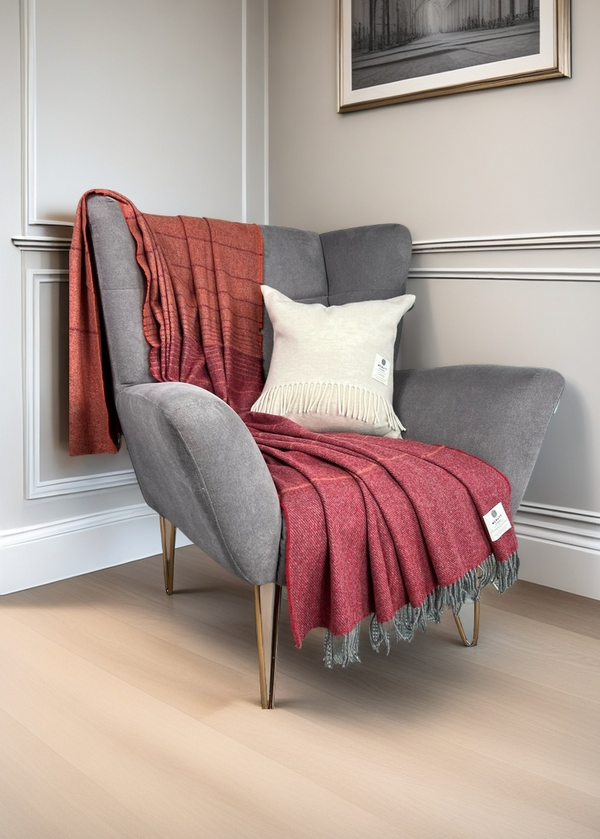 Mcnutt Cashmere Merino Throw | Northern Lights Fire Glow