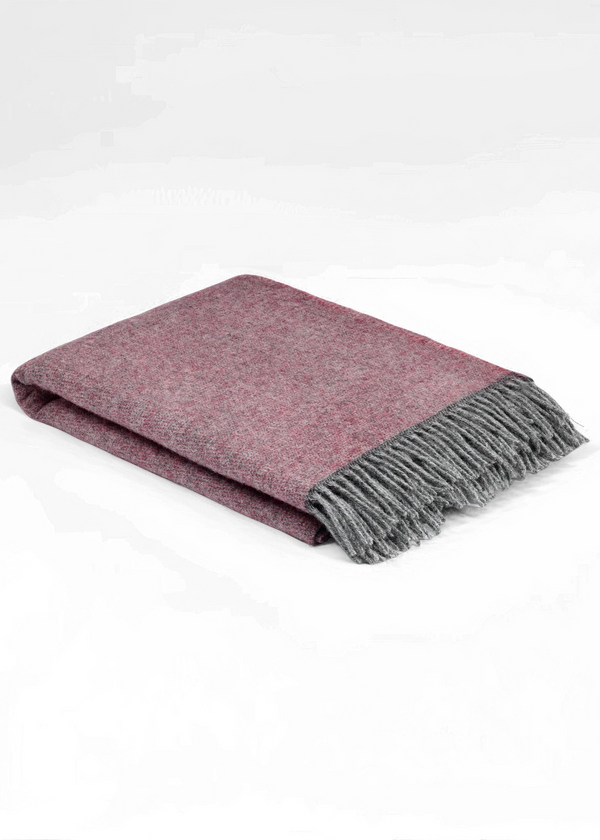 Mcnutt Pure Wool Throw | Cosy Rose