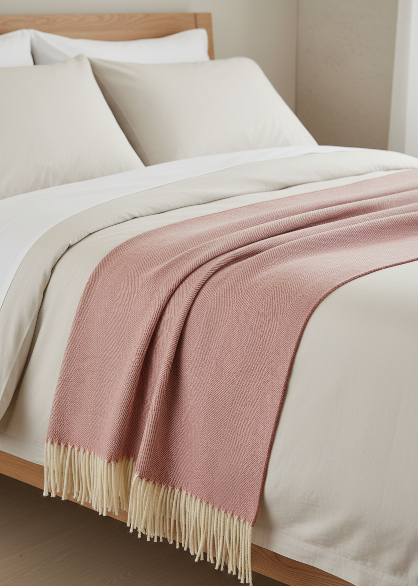 Mcnutt Supersoft Blanket | Rosebay Herringbone