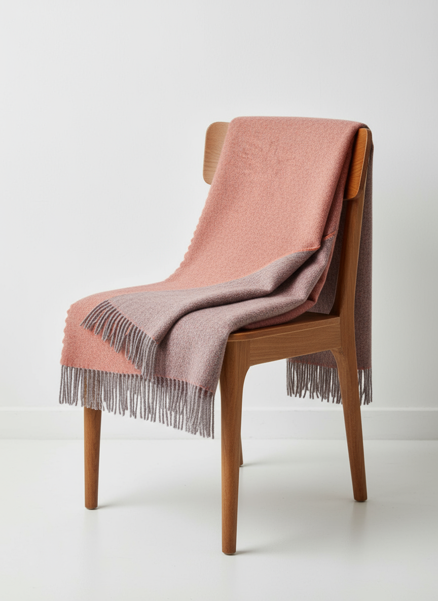 Mcnutt Wool Blanket | Peach Nectar
