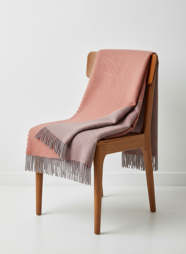 Mcnutt Wool Blanket | Peach Nectar