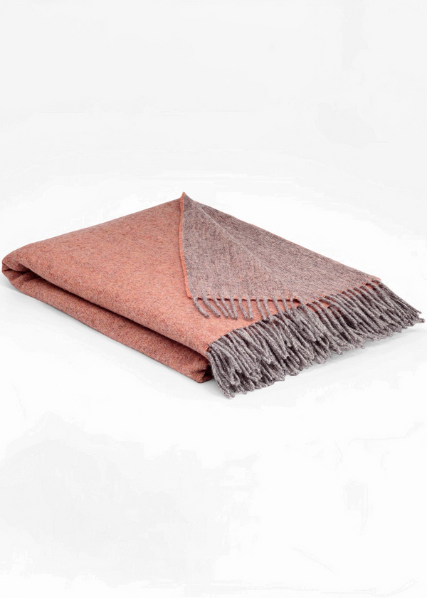 Mcnutt Wool Blanket | Peach Nectar