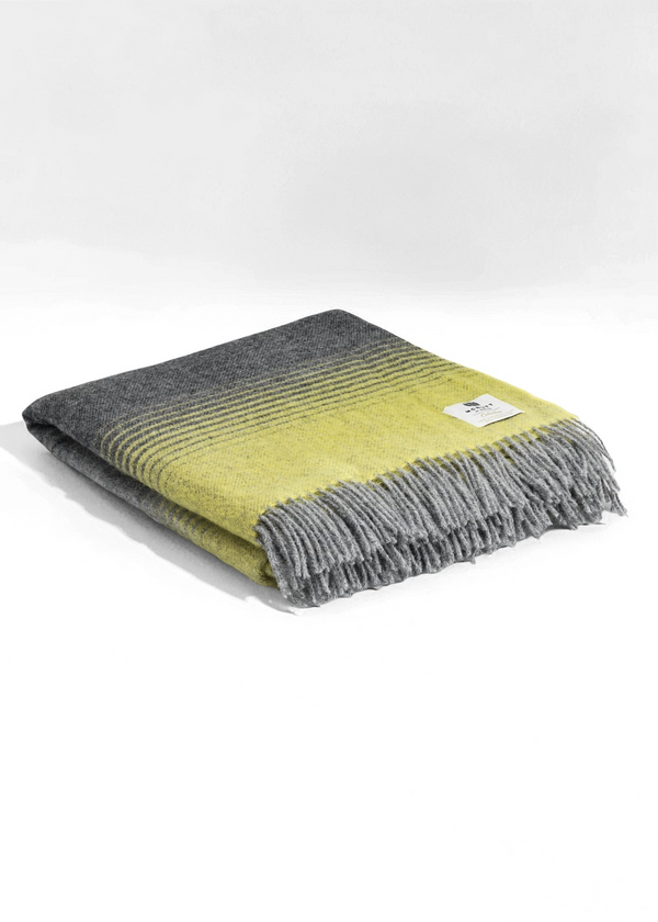 Mcnutt Wool Blanket | Starry Night Yellow