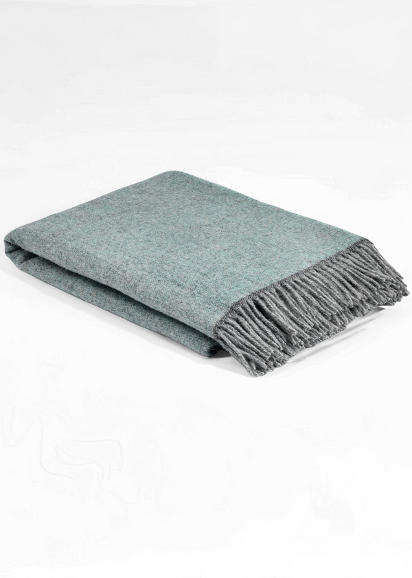 Mcnutt Wool Throw | Cosy Aqua