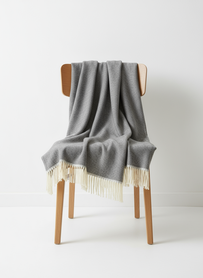 Mcnutt Wool Throw | Fruity Grey