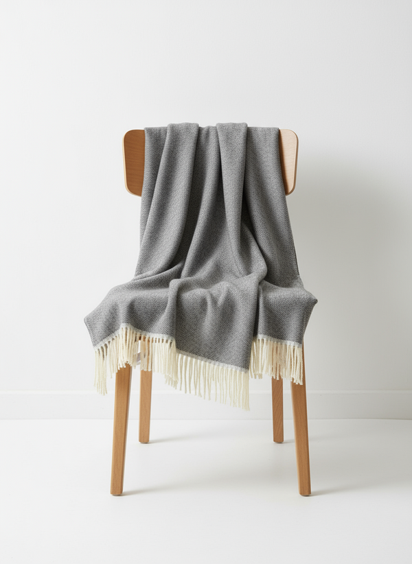 Mcnutt Wool Throw | Fruity Grey