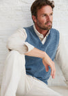 Men's Aran Nepped Vest | Blue - Clearance