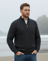 Men's Aran Super Soft 1/2 Zip Sweater | Charcoal