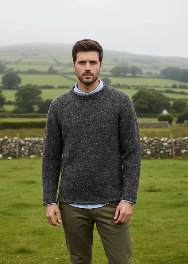 Donegal Sweater with Olive Chinos