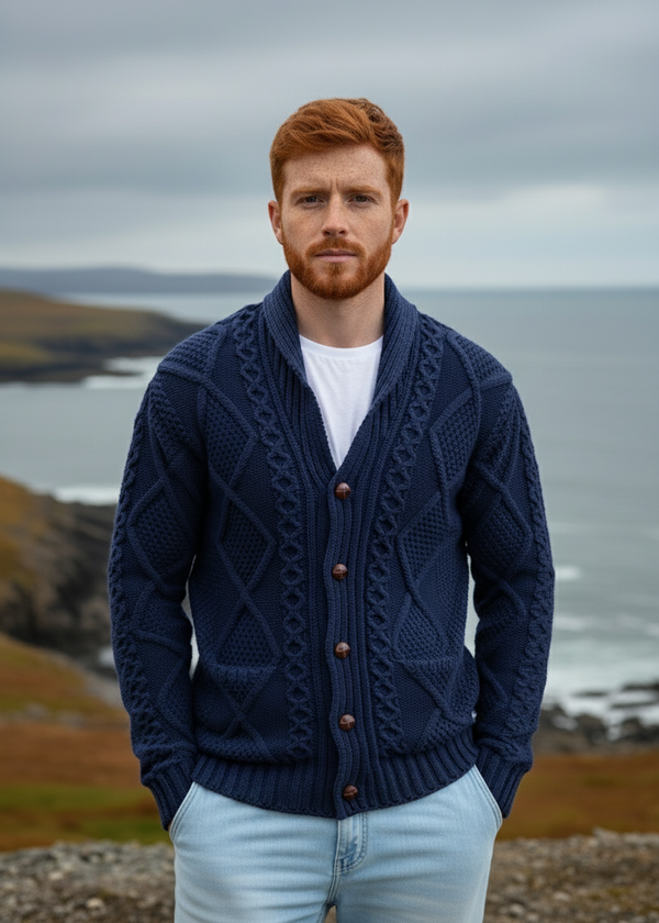 Men's Shawl Button Cardigan | DWB