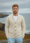 Men's Shawl Button Cardigan | Natural 