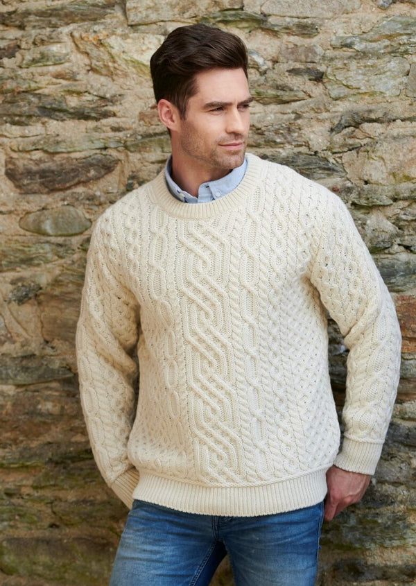 Aran Men's Super Soft Sweater | Natural