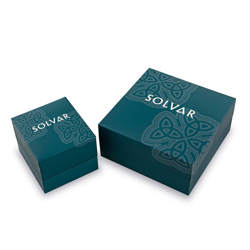 Rhodium Brown Leather Two Link Celtic Knot Bracelet