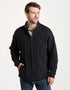 Mens Lined Wool Aran Cardigan | Charcoal
