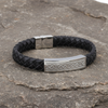 Mens Wide Celtic Leather Bracelet