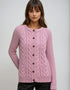 Merino Lumber Aran Cardigan | Pink