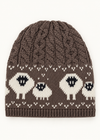 Merino Wool Sheep Beanie Hat | Brown