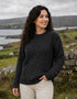 Aran Kildare Merino Wool Sweater | 100% Merino | Made in Ireland | Charcoal
