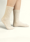 Natural Irish Wool Neppy Socks