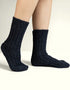 Navy Irish Wool Neppy Socks | Large