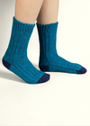 Blue Navy Irish Merino Wool Socks | Women's