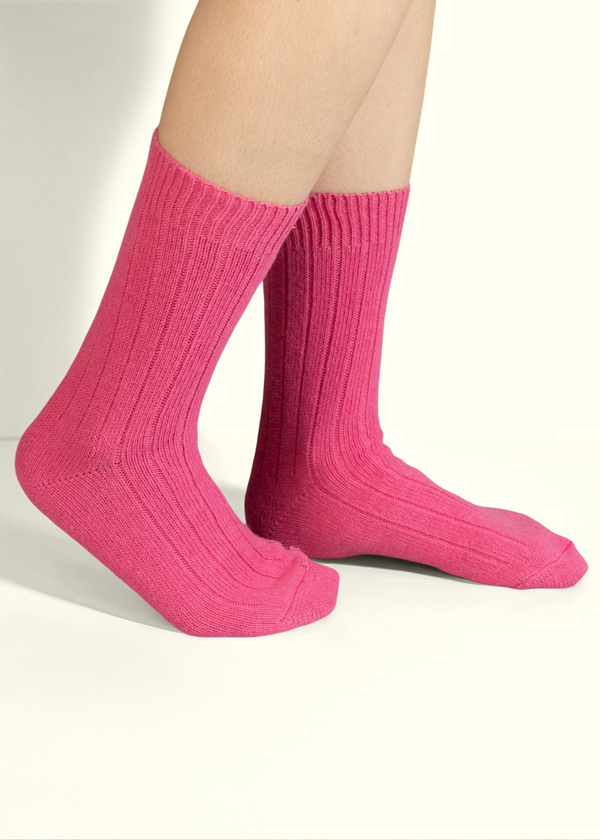 Irish Merino Wool Socks | Pink