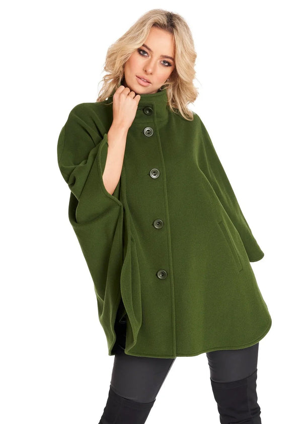 Jimmy Hourihan Short Cape with Pockets | Pine Green