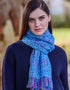 Mucros Mohair Viscose Scarf - Blue Mix