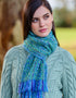 Mucros Mohair Viscose Scarf - Green Blue Mix