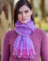 Mucros Mohair Viscose Scarf - Pink Purple Mix
