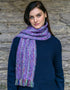 Mucros Mohair Viscose Scarf - Purple Mix