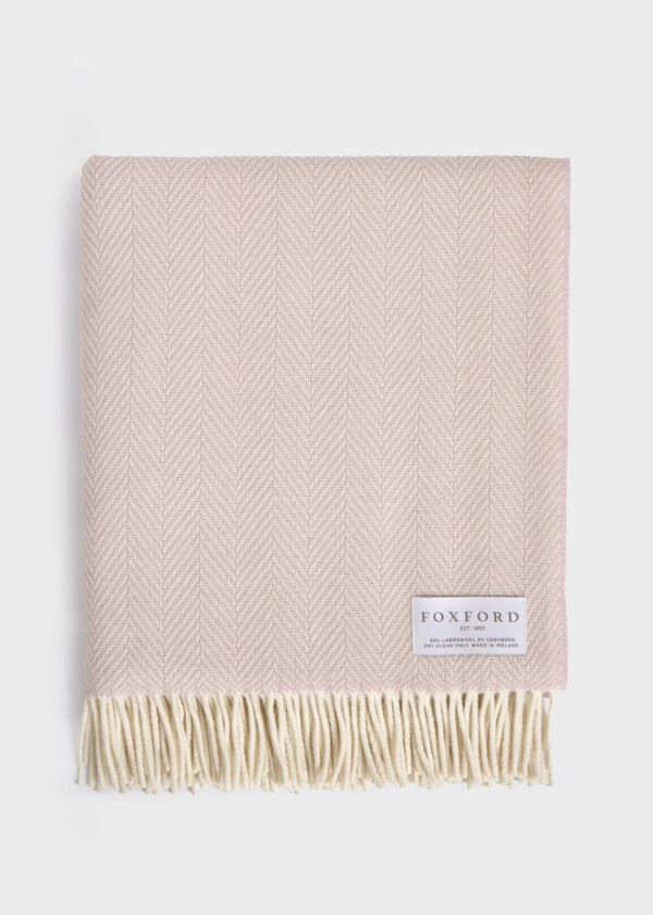 Foxford Cashmere Lambswool Molly Throw | Pink