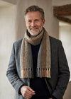 Mucros Irish Alpaca Scarf | Premium Brown Beige Charcoal Wool
