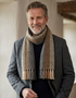 Mucros Irish Alpaca Scarf | Premium Brown Beige Charcoal Wool