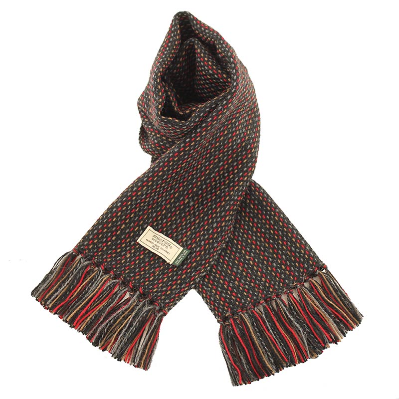 Mucros Alpaca Scarf | Made in Ireland | 100% Alpaca Wool | Red Mix